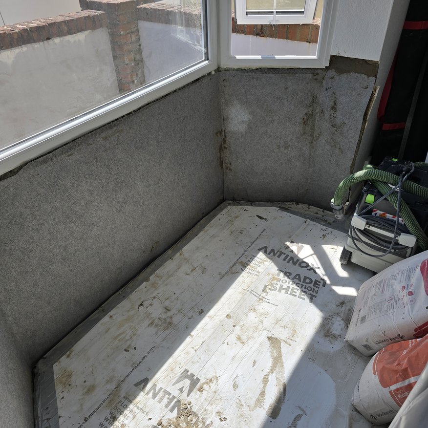 “New damp-proof membrane installed, with warranty provided.”